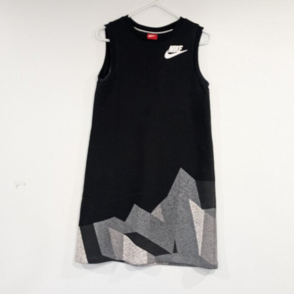 Nike Skyscraper Sleeveless Sweatshirt Dress Black Grey Size Small - Picture 1 of 2